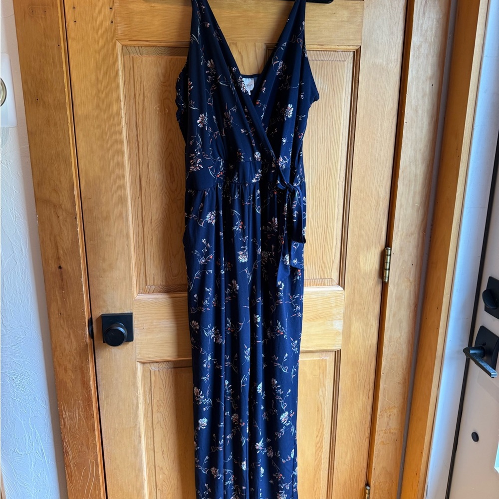 Kaileigh Navy Floral Jumpsuit